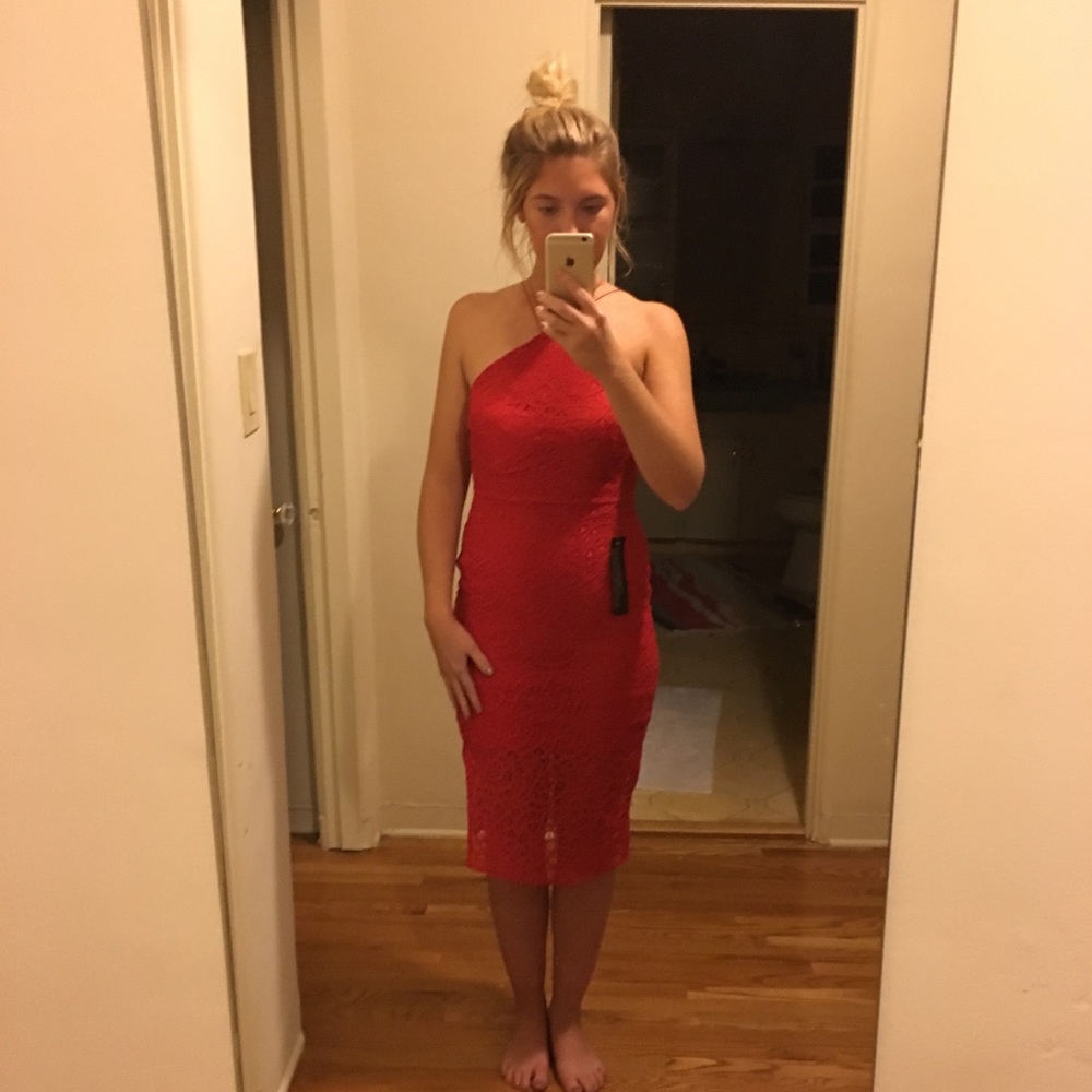TopShop red cocktail dress